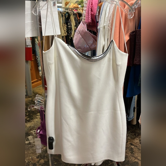 Sz 12 UK 8US NWT $2290 David Koma Elegant White Women's Slip UltraMini Dress - Picture 1 of 8